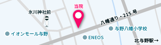 新都心アクアデンタルクリニック拡大地図